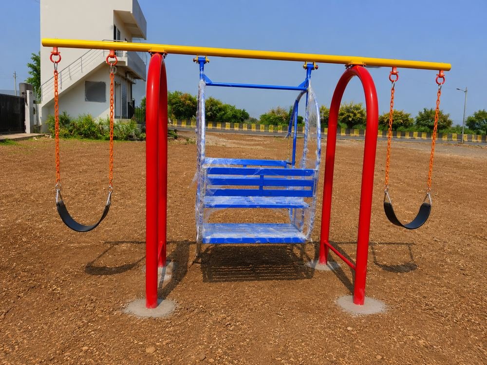 Family swing with bench seat at Anokha Gaon