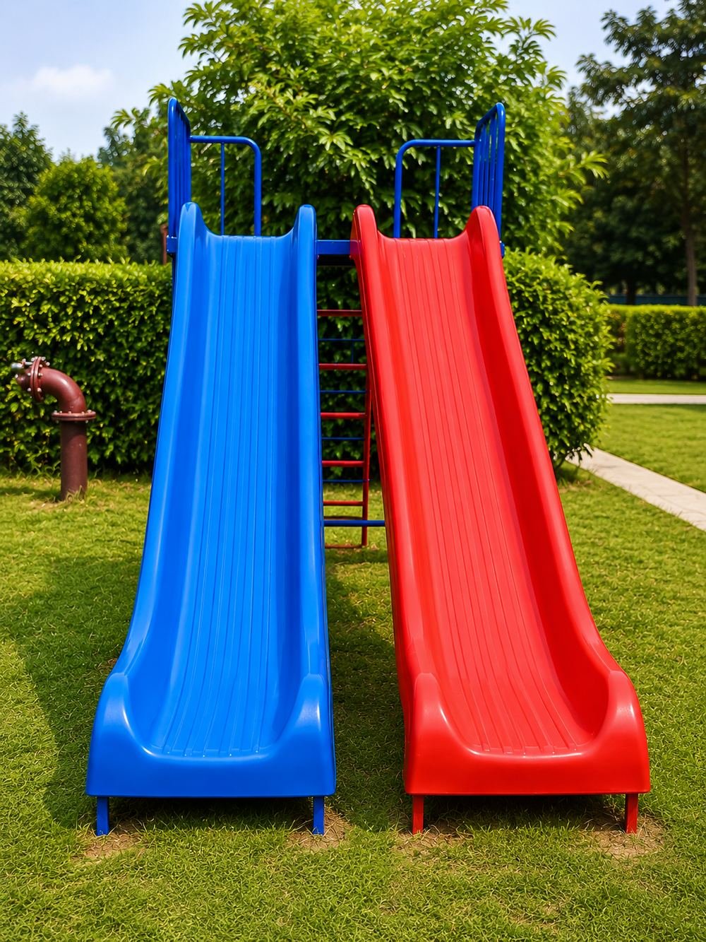 Double slide at Anokha Gaon